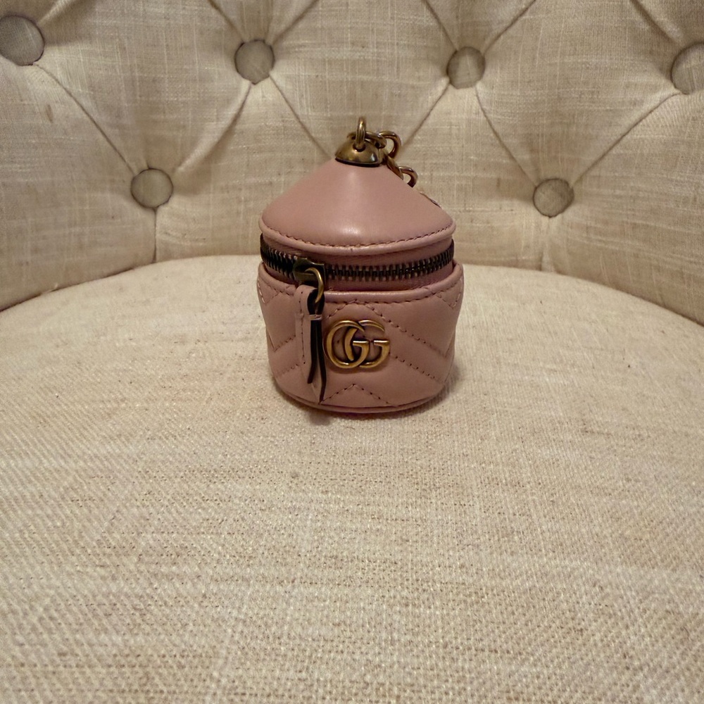 Gucci Blush Quilted Mini Bag/ charm